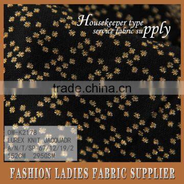 Shaoxing Cicheng Textile New Design Knitted Jacquard Fabric With Lurex for Elegent Lady Dress