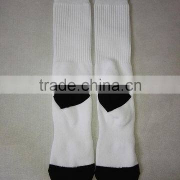 White Blank Polyester Socks for Sublimation With Black Heel and Toe photo-3