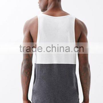 Mens Contrast Casual Cotton Tank Top photo-2