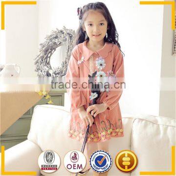 2015 Spring Boutique Children Clothing Casual Baby Girl Long Dresses 3 Colors photo-3