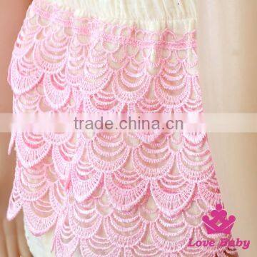 HYB145 Lovebaby Wholesale Navy Color Cheap 100% Cotton Stripe Back Romper With Pink Lace Ruffle Trim Organic Cotton Baby Cloth photo-5