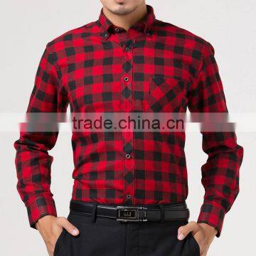 the Lastest Style Spring Fall 2016 New Mens Long Sleeve Slim Fit Comfort Soft Flannel Cotton Shirt Leisure Styles Man Shirt photo-2