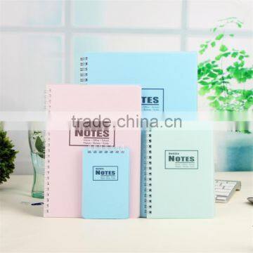 A6/64K,A5/25K,B5/18K PP cover notebook cheap customizable wire-o binding writing notebook