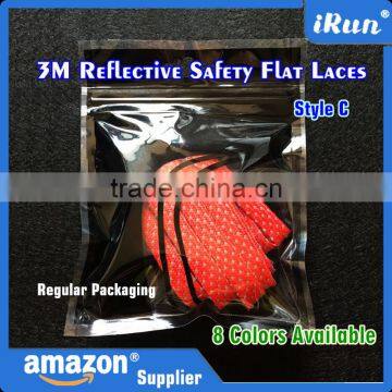 Orange Red Bestselling 3M Reflective Safety Flat Bulk Laces ( Style C) - 51" 3M Reflective Visible Shoestrings Sneaker Shoelaces photo-6