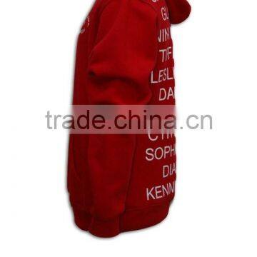Lastest Product Best Price Full Printing Plain Red Pullover Hoodie photo-2