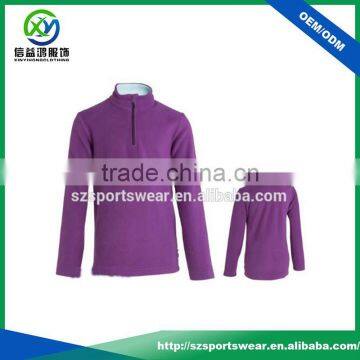 Purple Color custom Hoodies polar fleece fabric Without Hoods for men 2016