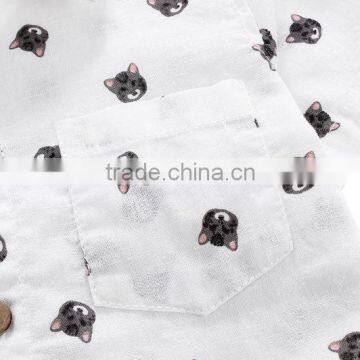 Summer High Qanlity Solid Color Short Sleeve Kids Boys Shirt photo-4