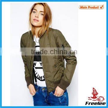 women bomber ma-1 flight military fashion jacket for women