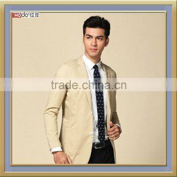 2016 MEN'S CASUAL BUSINESS SUIT JACKET BEIGE YELLOW COLOR