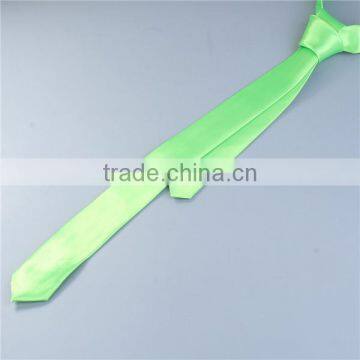 Polyester Necktie Neon Green Necktie Custom