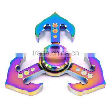 Rainbow Colorful Fidget Hand Spinner Toy Stress Reducer, High Speed Focus Toy for Relieving ADHD, Anxiety EDC Tri-Spinner photo-2