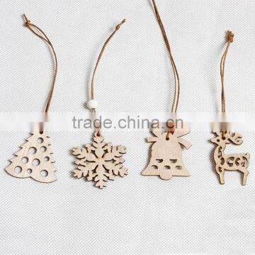 Christmas Ornament Laser Cut Snowflake Wood Hollow Crafts photo-2
