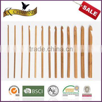 Charmkey Needlework Tools Natural Bamboo Crochet Hook Set for Different Crochet Patterns photo-2