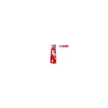 Red Drink Cardboard Display Stand Tower For Supermarket