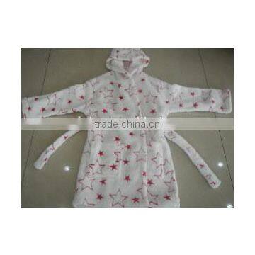 2014 Xinbo Three Dimensional Printing Coral Fleece Baby Bathrobe