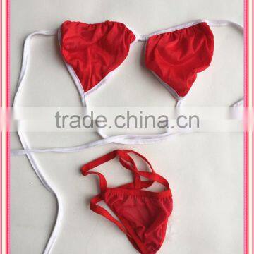 Cheap Girl Costume Red Sexy Gril Bikini