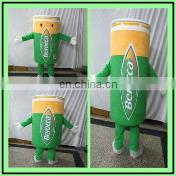 Green inflatable advertising mascot costume custom can costume plush mascot costume