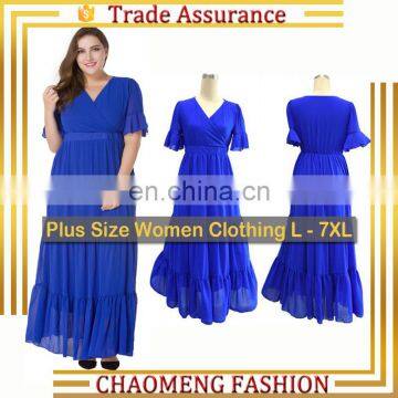 9012# Navy Blue Vintage Casual Summer Boho Dresses Women Sundress Long Maxi Plus Size Dress Chiffon Bohemian New Style