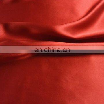 Multicolor Crimson Dark Red 100% Silk Satin Fabric in Solid Color photo-2