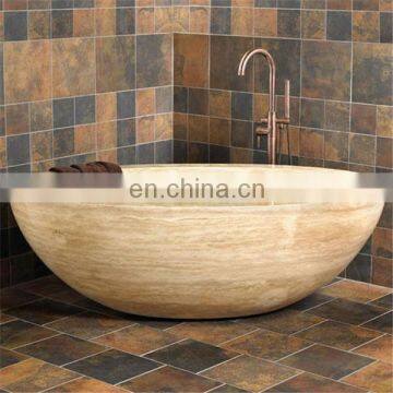 Yellow stone bathtub for bathroom