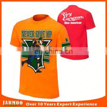 Hot Sale Orange Comfortable Plain White Fitted T-shirts photo-3