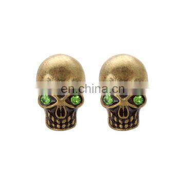Jewelry Wholesale Steampunk Bronze Skull Stud Earrings for Men photo-4