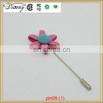 New design metal lapel pin,pink flower lapel pin for sweater