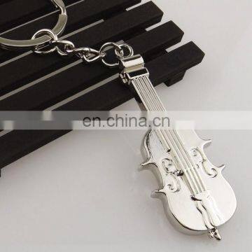 OEM high quality fashionable custom made violin keychain