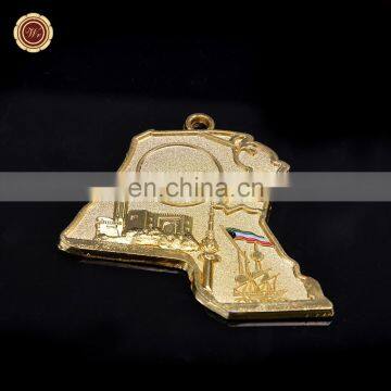 Wr China Supplier 24k Gold Plated Medal 3D Irregular Design Metal Awards Medal