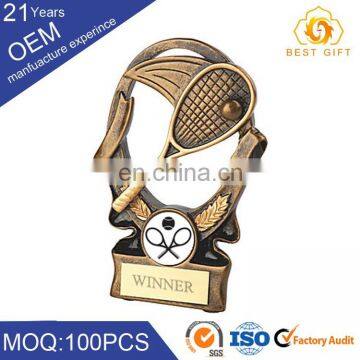 Unique tennis trophy printing machines bowling trophy with name logo