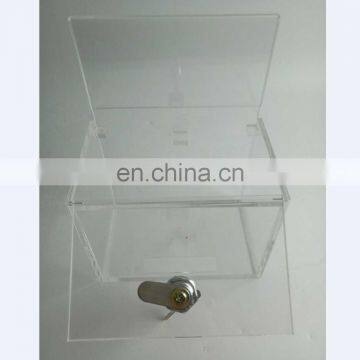 wholesale plastic acrylic donation box with lock