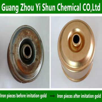 Iron imitation gold liquid  Iron surface treatment process Imitation gold liquid on the surface of steel