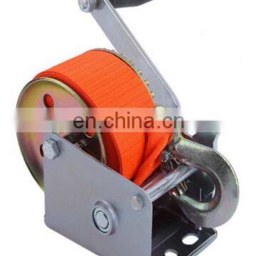 800lbs Polyester Strap Hand Winch Hand Crank Gear Winch