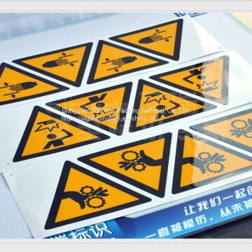 Printing die cut self adhesive sticker label