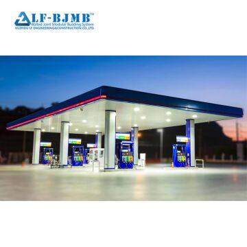 Space Frame Gas Petrol Filling Station Steel Structure Fuel Station Canopy photo-4