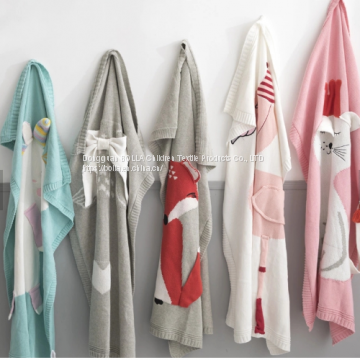 Wholesale 100% Cotton Baby Children Knitted Cotton Blanket photo-5