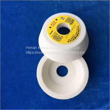 White Fused Alumina Bowl Grinding Wheel Ceramic White Corundum Grinding Wheel photo-2