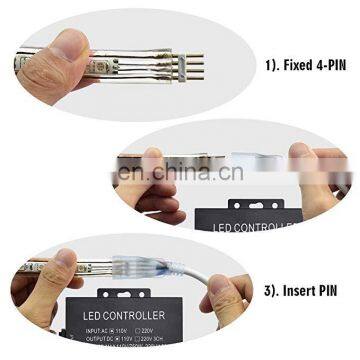 High Voltage 110V 220V RGB 5050 Led Strips Lights With Remote Controller photo-6