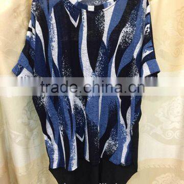 ladies plus big size short sleeve blouse top