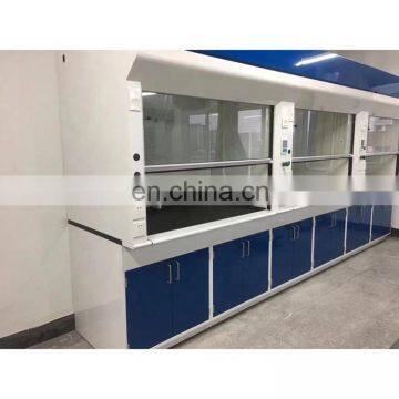 Strong acid alkali resist laboratory fume cupboard fume hood with cabinet