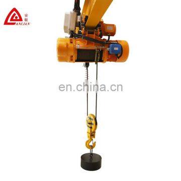 flexible operation 3ton 9m dual speed wire rope hoist for crane