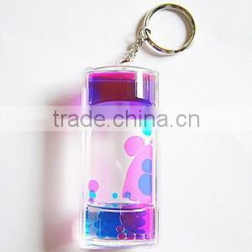 Acrylic Keychain With Sand Timer For Promotion Gifts