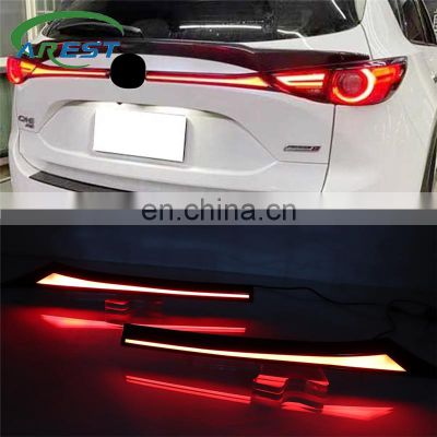 2PCS Car Rear Bumper Trunk Tail Light LED Rear Fog Lamp Brake Light Dynamic Turn Signal Reflector For cx-5 cx5 2017 - 2020