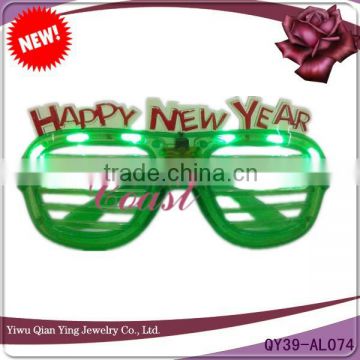 Green happy new year Led Light up glasses for party