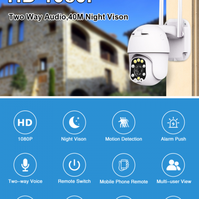 5MP PTZ IP Camera Wifi Outdoor AI Human Detection Audio1080p ,Wireless Security CCTV Camera P2P RTSP 4X Digital Zoom Wifi Camera photo-5