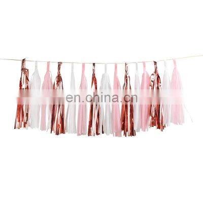 1Set Mixed Diy Tissue Paper Garland For Wedding Kids Party Decorations Birthday Party Decorations Baby Shower Favors photo-5
