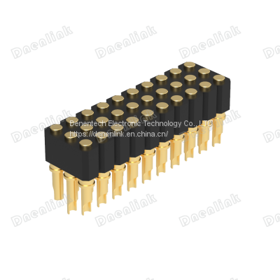 Dnenlink 2.54mm Pitch Triple Row H4.0mm Plane Contact Female Header Solder PogoPin Header photo-2
