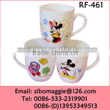 Hot Sale Custom Print Mini Plain White Ceramic Milk Mug with Belly Shape for Kids