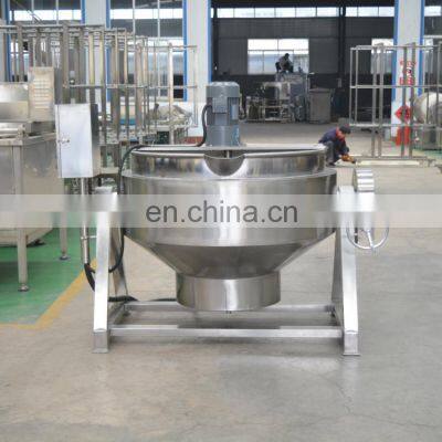 Industry Planetary Stirring Fryer High Quality Stainless Steel Electric Heating Jacket Kettle Machine Tilting Cooking Mixer photo-4