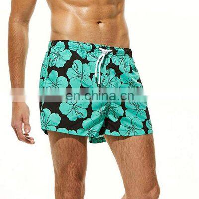 2021  Mens Holidays Hawaii Flower Print Bathing Fashion-Board-shorts Swim Trunks